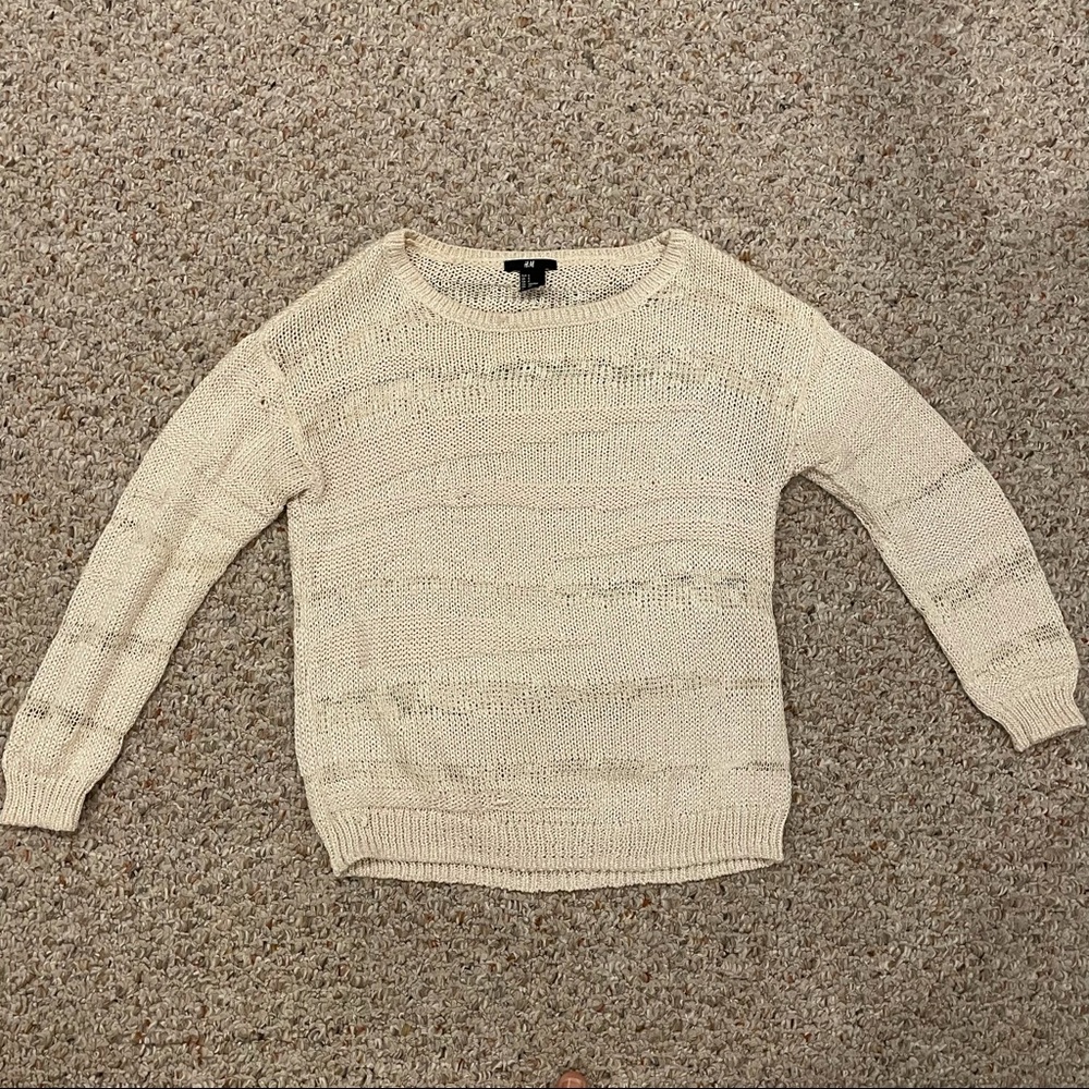 H&M Cream Sweater Small